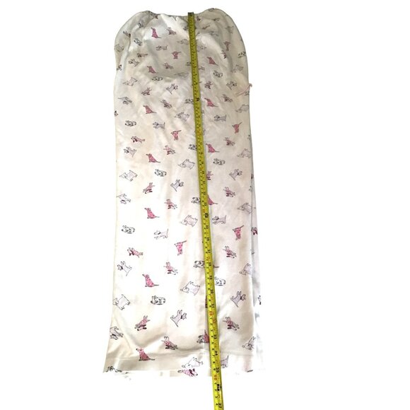 CAROLE HATCHMAN- WOMENS WHITE WITH DOGS PRINT ELASTIC WAIST PAJAMA BOTTOM MEDIUM - Picture 5 of 6